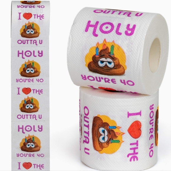 NIB- 2 rolls total - 40th Birthday Party Toilet Paper favors/decorations/jokes. - Picture 2 of 8